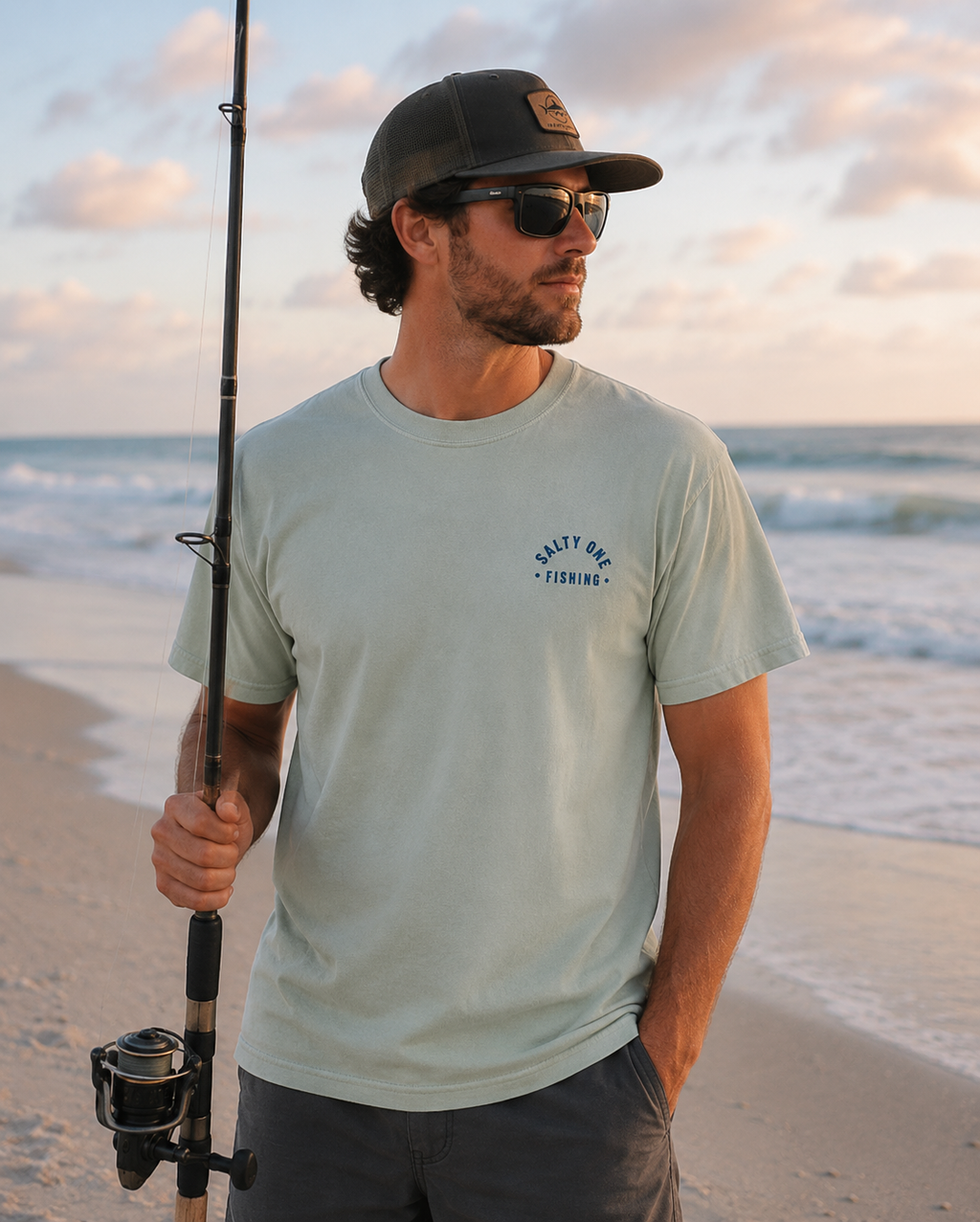 Salty One Fishing Shark Tee