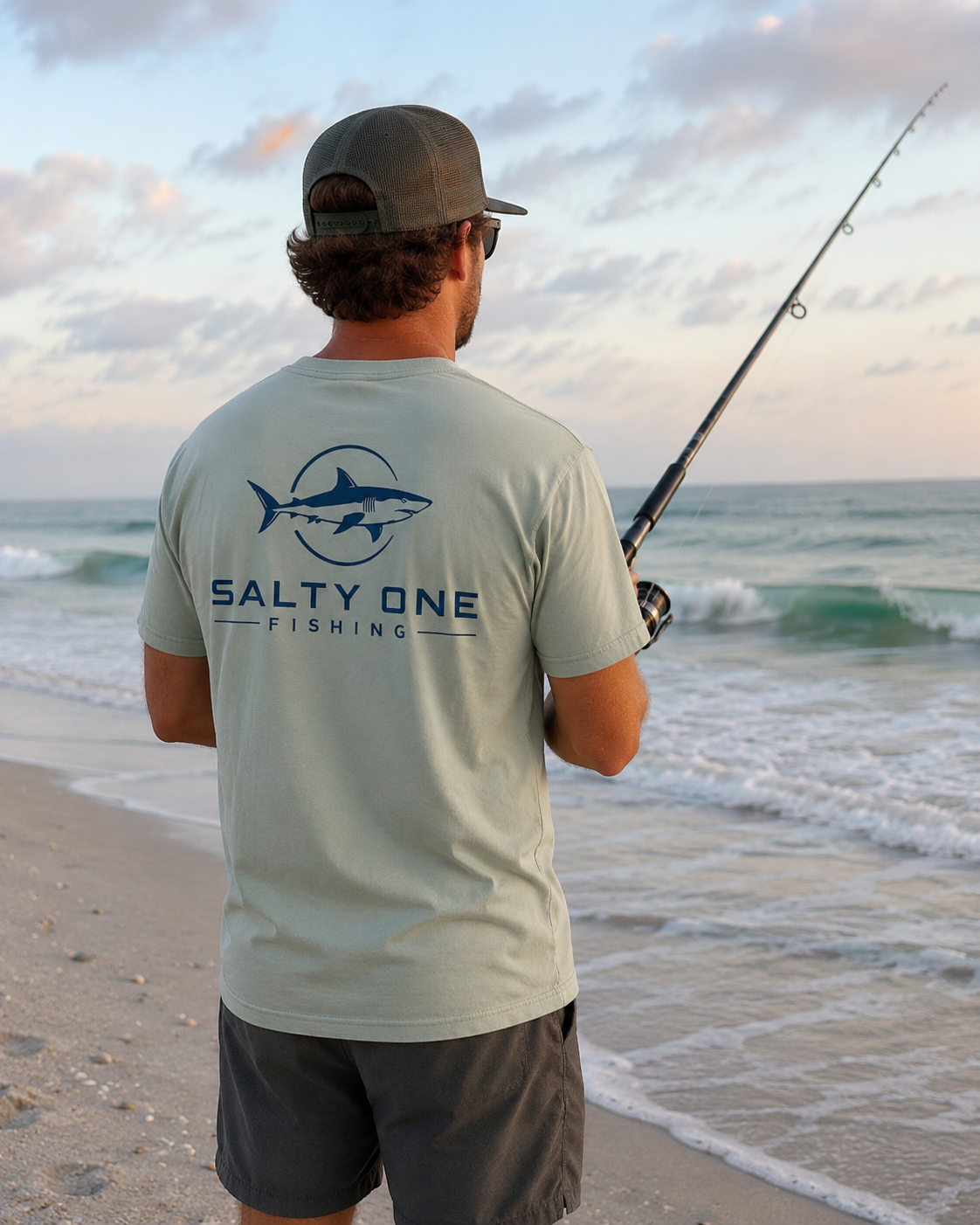 Salty One Fishing Shark Tee