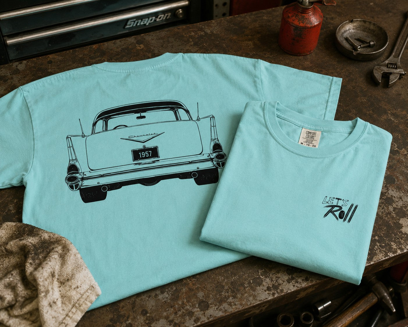 Let's Roll 57 Chevy t-shirt