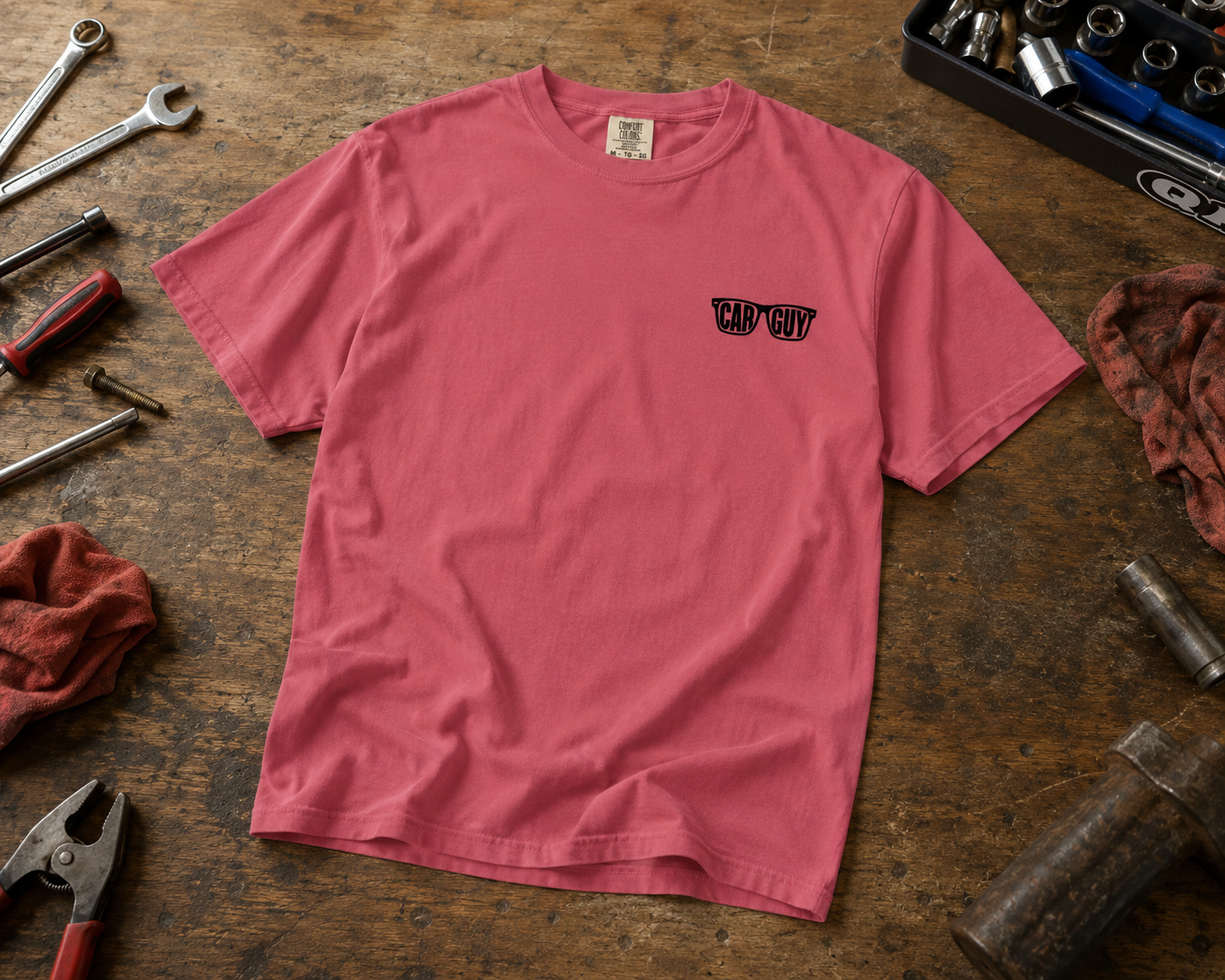 Sunglasses Car Guy Logo  t-shirt