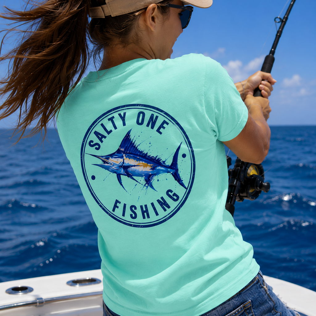 Salty One Fishing Marlin Tee