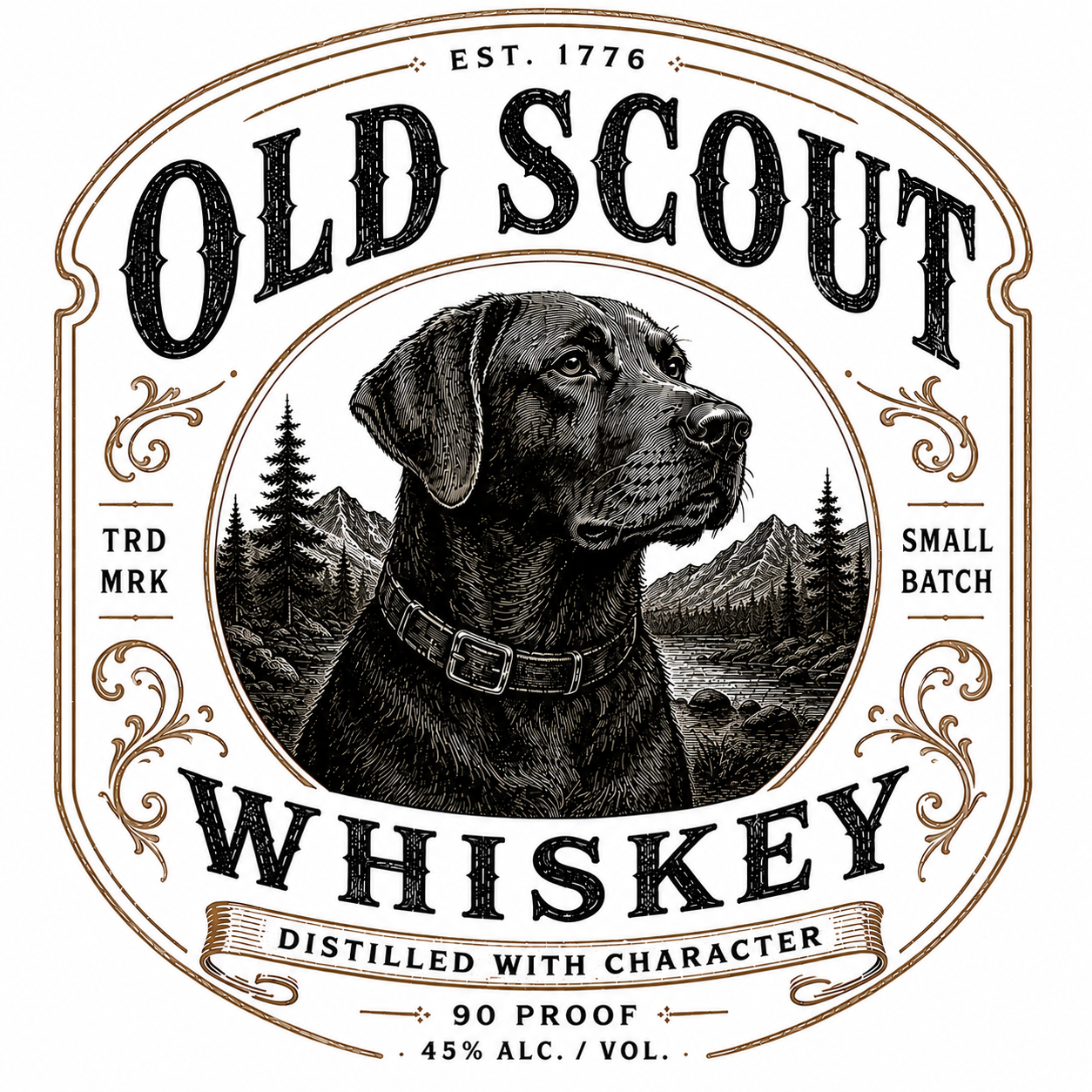 Old Scout Whiskey Dog Tee