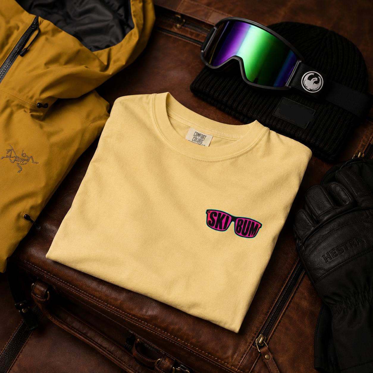 Ski Bum Sunglasses Logo Tee