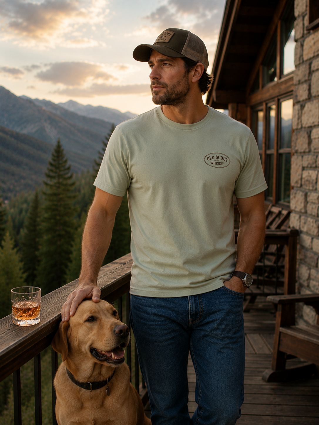 Old Scout Whiskey Dog Tee